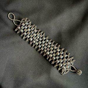 Artisan Sparkler graphite color bead bracelet